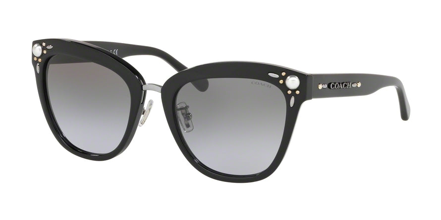 Coach L1092 HC8266H Square Sunglasses  50024Q-BLACK 53-20-140 - Color Map black