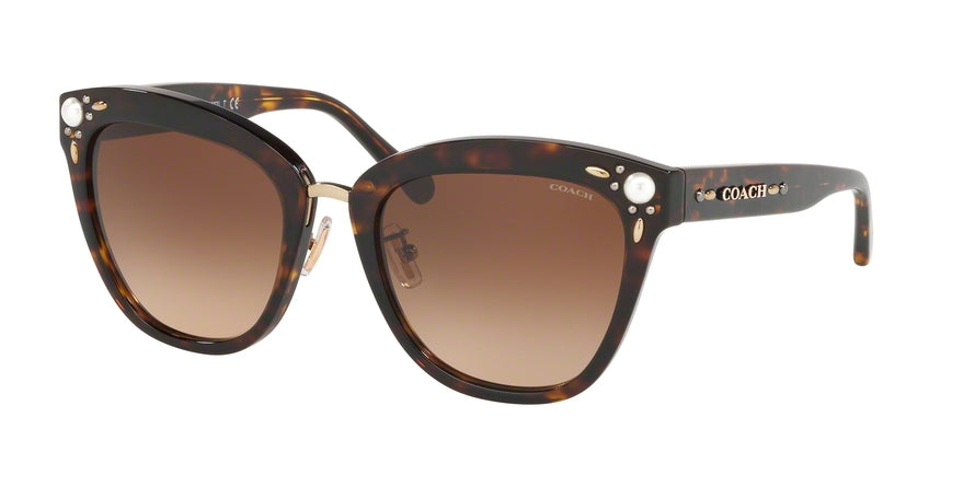 Coach L1092 HC8266H Square Sunglasses  512074-DARK TORTOISE 53-20-140 - Color Map havana