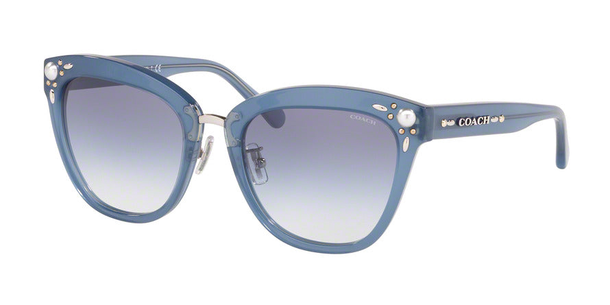 Coach L1092 HC8266H Square Sunglasses  525979-DENIM 53-20-140 - Color Map light blue