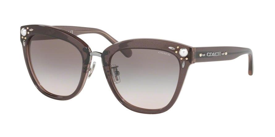 Coach L1092 HC8266H Square Sunglasses  54473B-DIRTY LILAC 53-20-140 - Color Map light brown