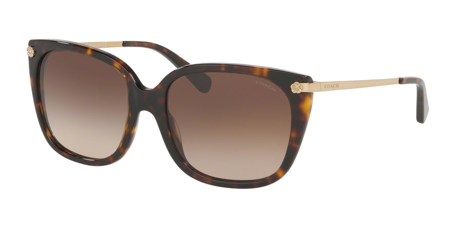 Coach L1098 HC8272F Square Sunglasses  512013-DARK TORTOISE 56-17-140 - Color Map havana