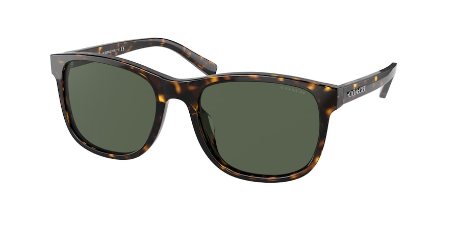 Coach L1119 HC8283U Rectangle Sunglasses  512071-DARK TORTOISE 55-19-145 - Color Map havana