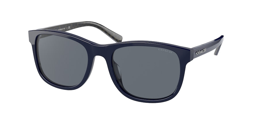Coach L1119 HC8283U Rectangle Sunglasses  563555-NAVY 55-19-145 - Color Map blue