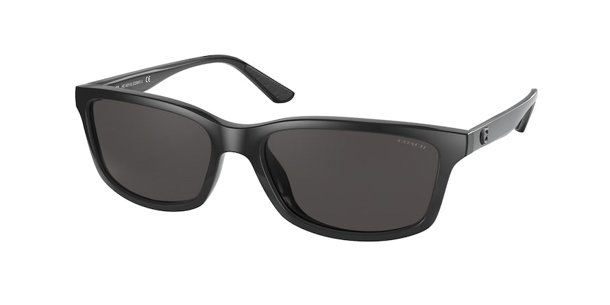 Coach C2097 HC8311U Rectangle Sunglasses  500287-BLACK 58-17-140 - Color Map black