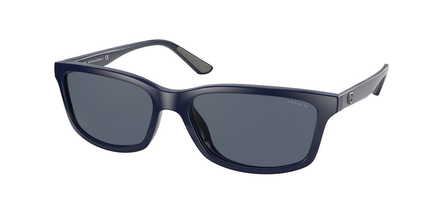 Coach C2097 HC8311U Rectangle Sunglasses  563287-NAVY 58-17-140 - Color Map blue