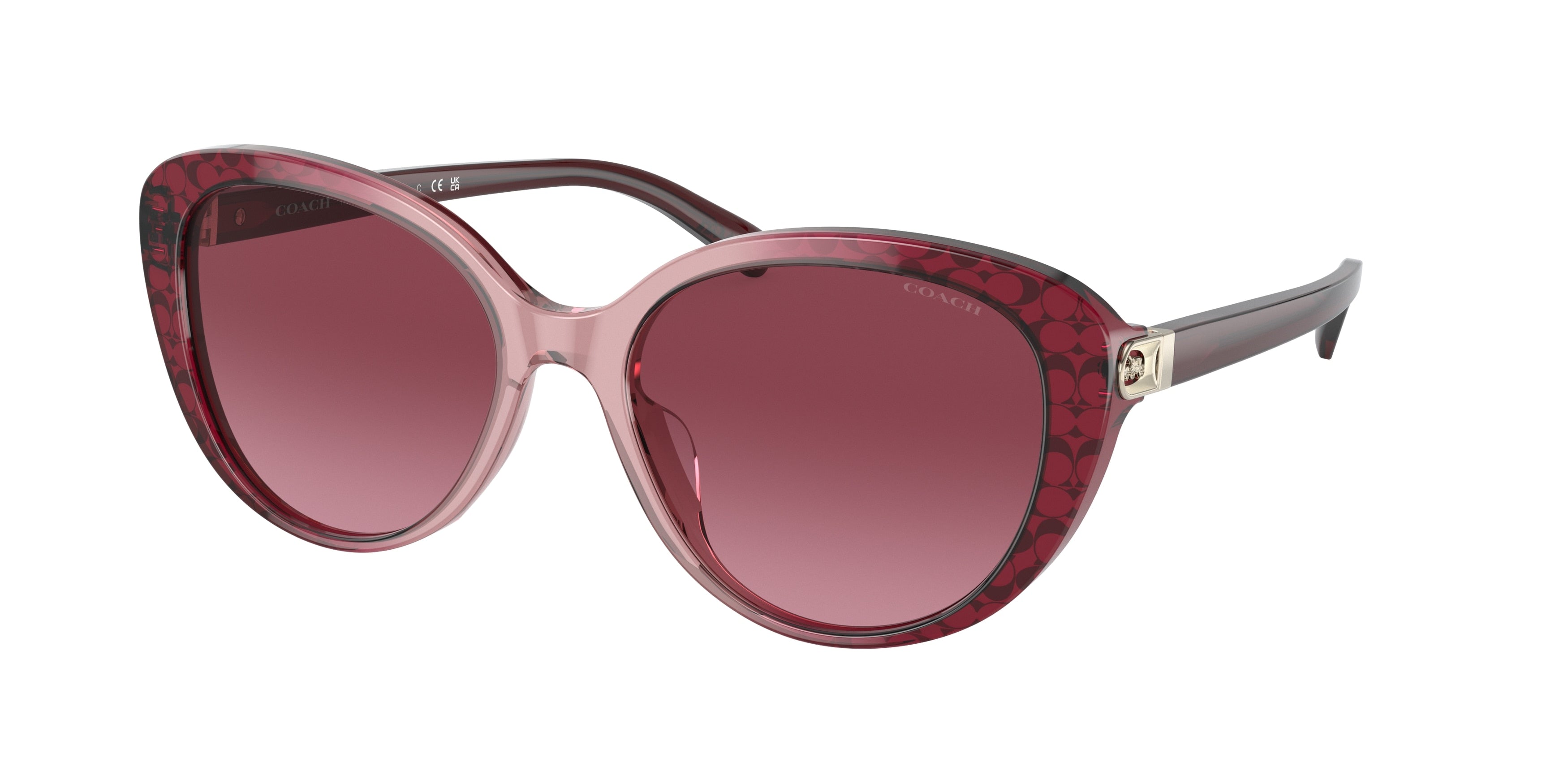 Coach CD479 HC8348U Cat Eye Sunglasses  57098H-Red Gradient 56-140-18 - Color Map Red