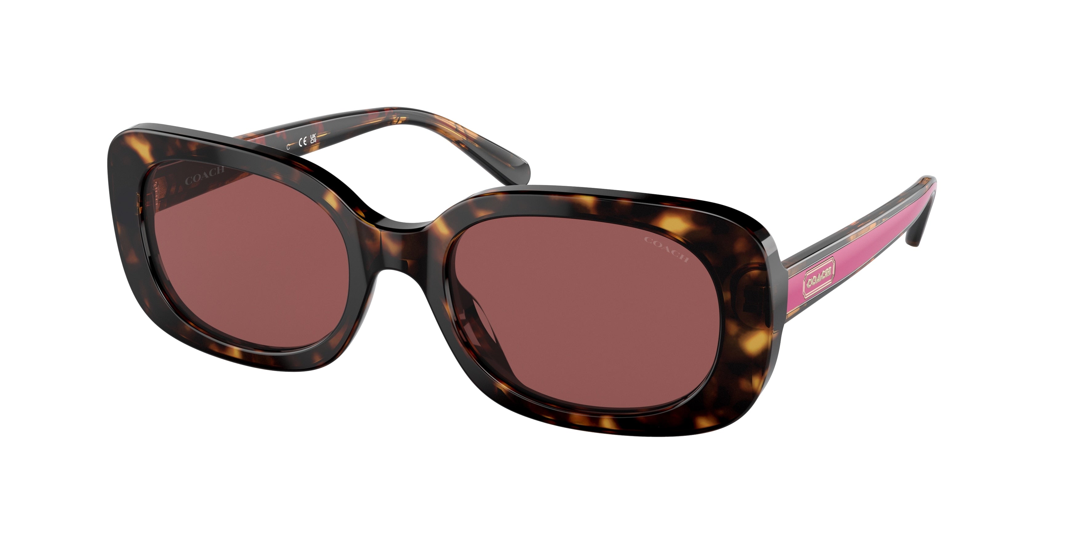Coach CD868 HC8358F Oval Sunglasses  512069-Dark Tortoise 56-145-20 - Color Map Tortoise