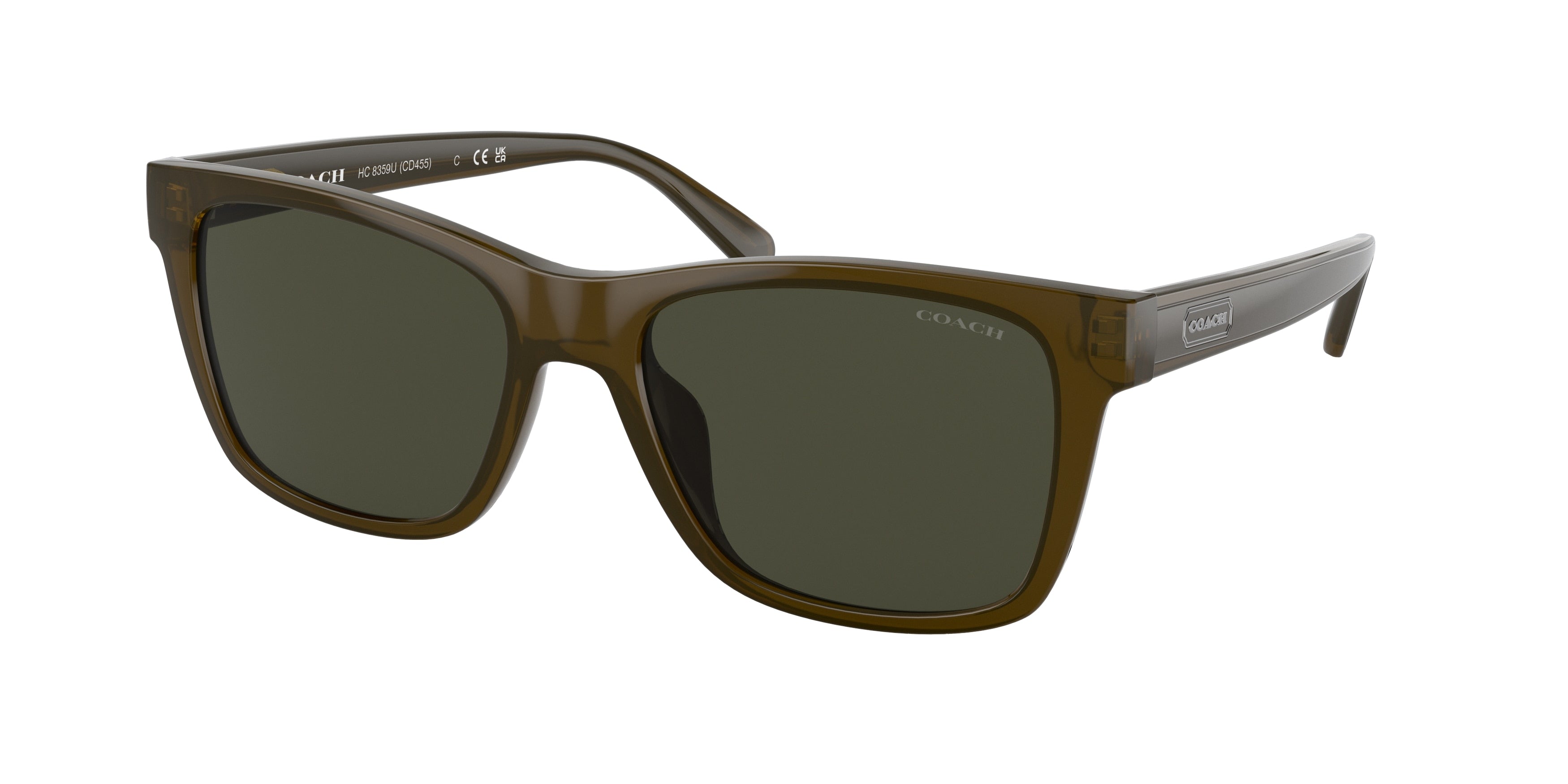 Coach CD455 HC8359U Square Sunglasses  520382-Military Green 56-145-18 - Color Map Green
