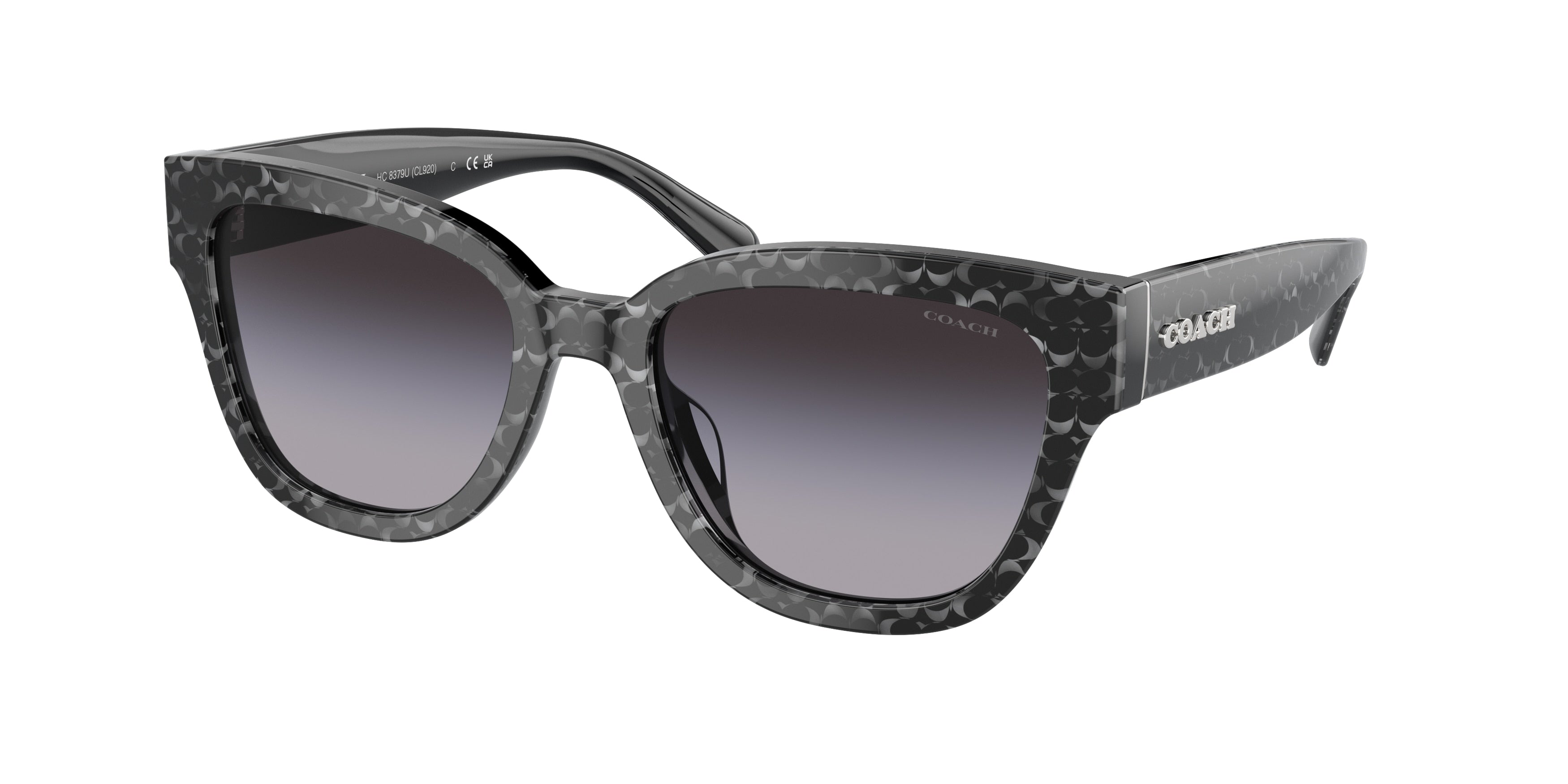 Coach CL920 HC8379U Butterfly Sunglasses  55208G-Grey Pearl Signature C 54-140-19 - Color Map Grey