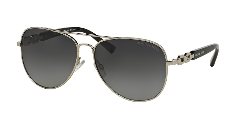 Michael Kors FIJI MK1003 Pilot Sunglasses  1001T3-SILVER-TONE 58-14-135 - Color Map silver
