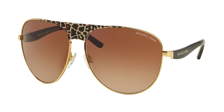 Michael Kors SADIE II MK1006 Pilot Sunglasses  105713-BLACK GOLD LEOPARD/BLACK 62-14-125 - Color Map multi