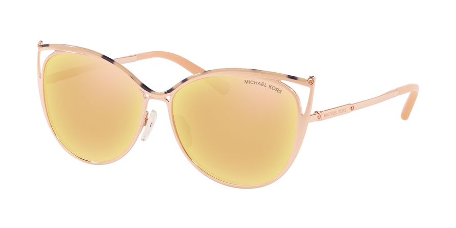 Michael Kors INA MK1020 Cat Eye Sunglasses  11657J-PINK TORTOISE/ROSE GOLD-TONE 56-14-135 - Color Map pink