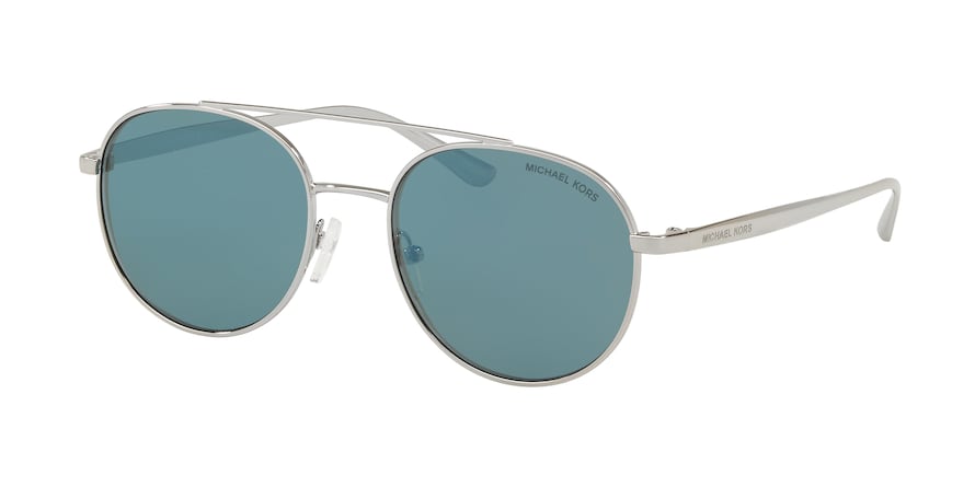 Michael Kors LON MK1021 Pilot Sunglasses  115331-SHINY SILVER 53-18-140 - Color Map gold