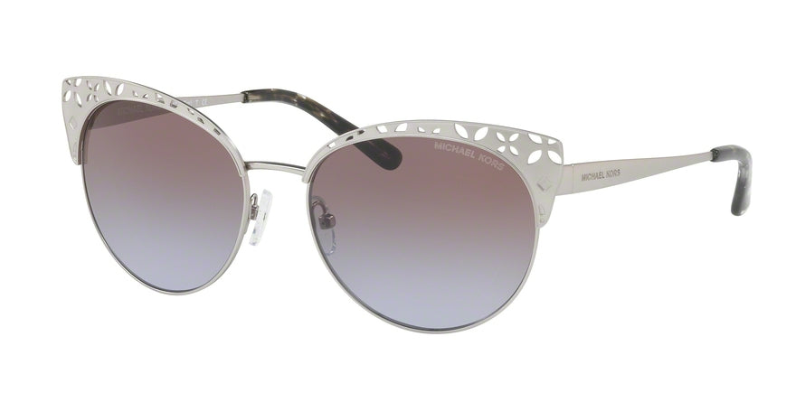 Michael Kors EVY MK1023 Square Sunglasses  106368-SATIN SILVER-TONE 56-17-140 - Color Map silver