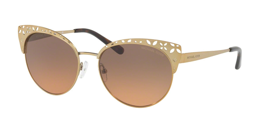 Michael Kors EVY MK1023 Square Sunglasses  118918-SATIN PALE GOLD-TONE 56-17-140 - Color Map gold