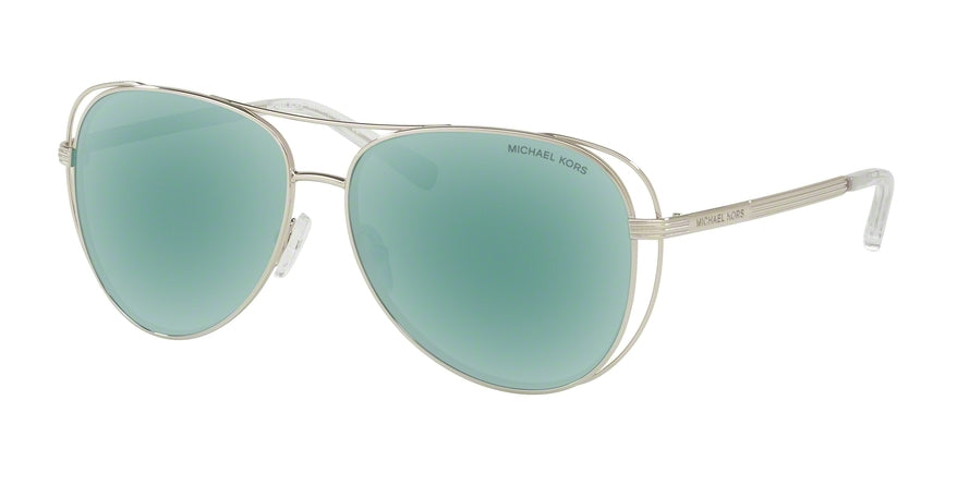 Michael Kors LAI MK1024 Pilot Sunglasses  113725-SHINY SILVER - TONE 58-13-135 - Color Map silver