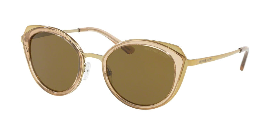 Michael Kors CHARLESTON MK1029 Phantos Sunglasses  116873-SHINY PALE GOLD/BROWN TRANSPAR 52-20-140 - Color Map brown