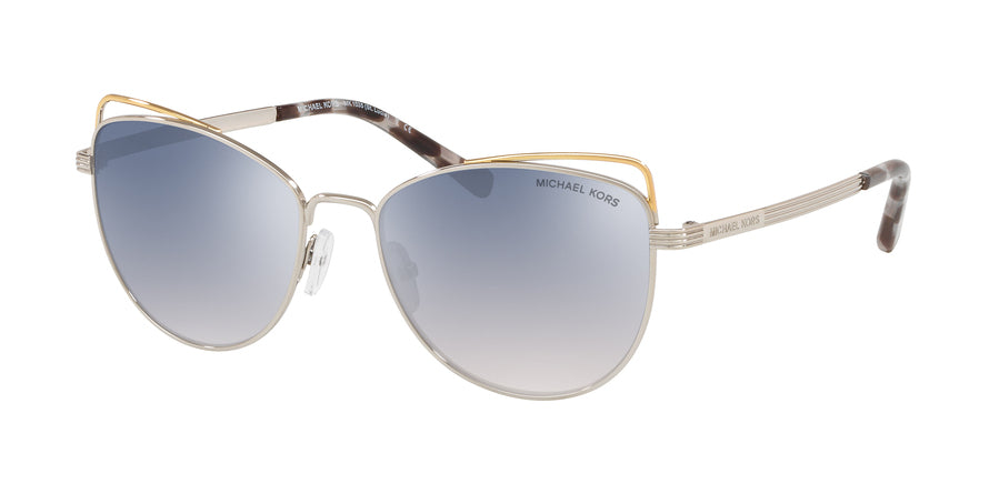 Michael Kors ST. LUCIA MK1035 Cat Eye Sunglasses  11537B-SILVER 55-17-140 - Color Map silver