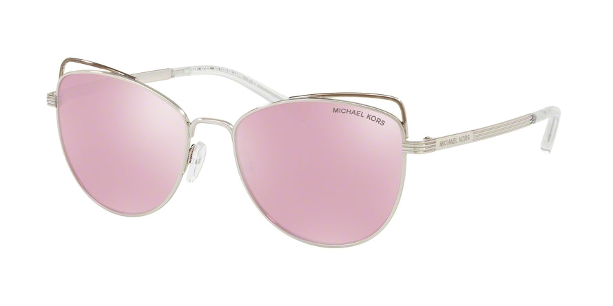 Michael Kors ST. LUCIA MK1035 Cat Eye Sunglasses  11537V-SILVER 55-17-140 - Color Map silver