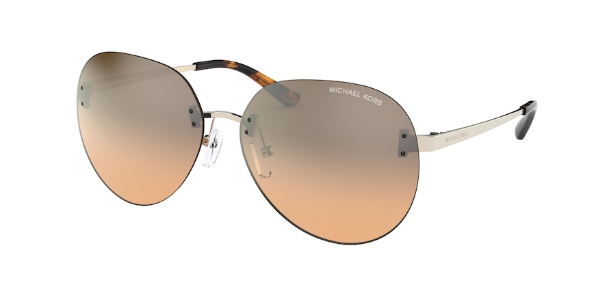 Michael Kors SYDNEY MK1037 Pilot Sunglasses  12128Z-LIGHT GOLD 60-14-140 - Color Map gold