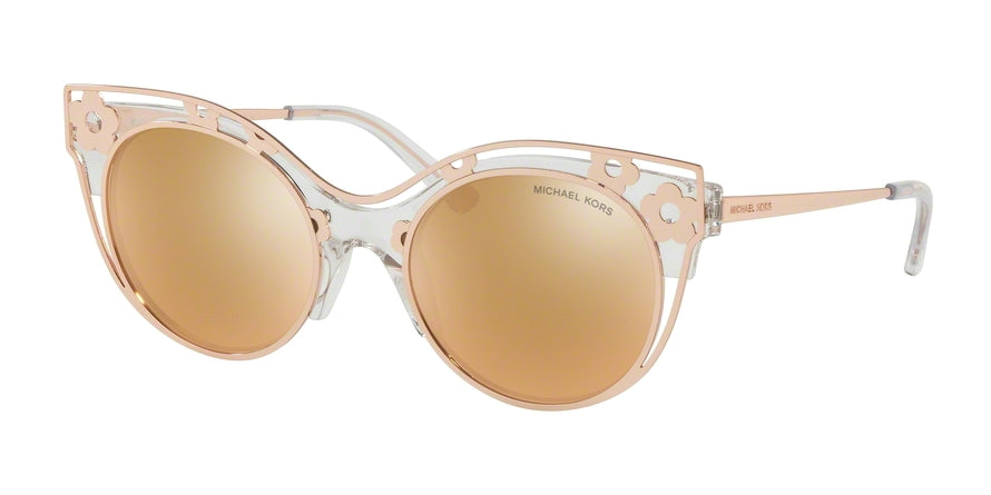 Michael Kors MELBOURNE MK1038 Cat Eye Sunglasses  30505A-CRYSTAL CLEAR INJECTED 52-20-140 - Color Map clear