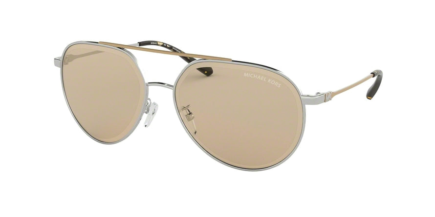 Michael Kors ANTIGUA MK1041 Pilot Sunglasses  115373-SHINY SILVER 60-15-135 - Color Map silver