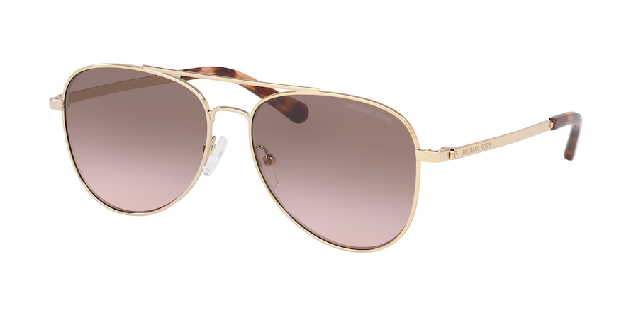 Michael Kors SAN DIEGO MK1045 Pilot Sunglasses  101411-LIGHT GOLD 56-15-140 - Color Map gold