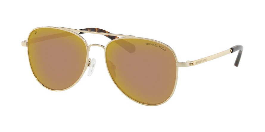 Michael Kors SAN DIEGO MK1045 Pilot Sunglasses  10142O-LIGHT GOLD 56-15-140 - Color Map gold
