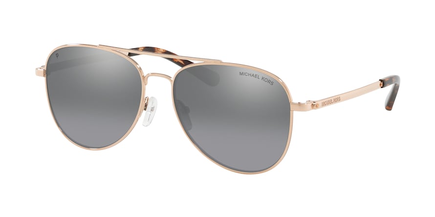 Michael Kors SAN DIEGO MK1045 Pilot Sunglasses  110882-ROSE GOLD 56-15-140 - Color Map pink