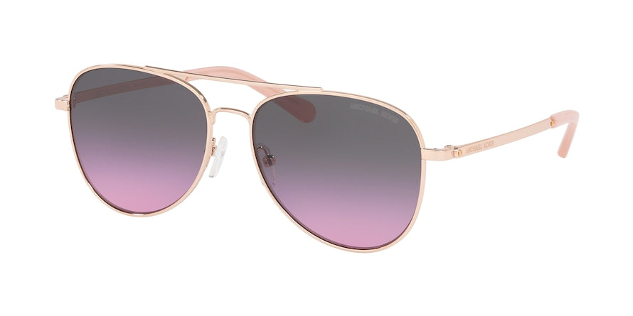 Michael Kors SAN DIEGO MK1045 Pilot Sunglasses  1108I6-ROSE GOLD 56-15-140 - Color Map pink
