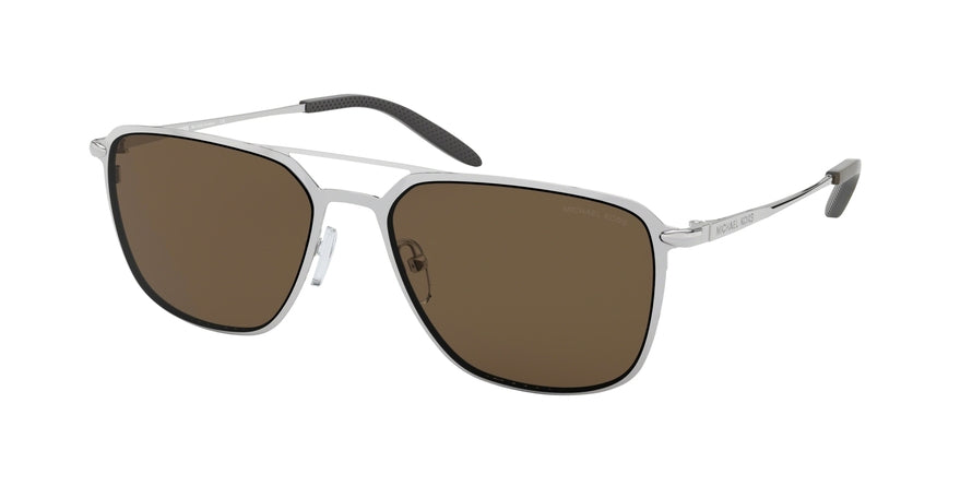 Michael Kors TRENTON MK1050 Pilot Sunglasses  115373-SHINY SILVER 57-18-145 - Color Map silver