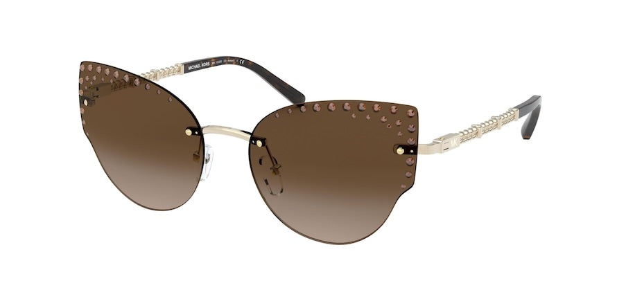 Michael Kors ST. ANTON MK1058B Cat Eye Sunglasses  101413-LIGHT GOLD 57-17-140 - Color Map gold