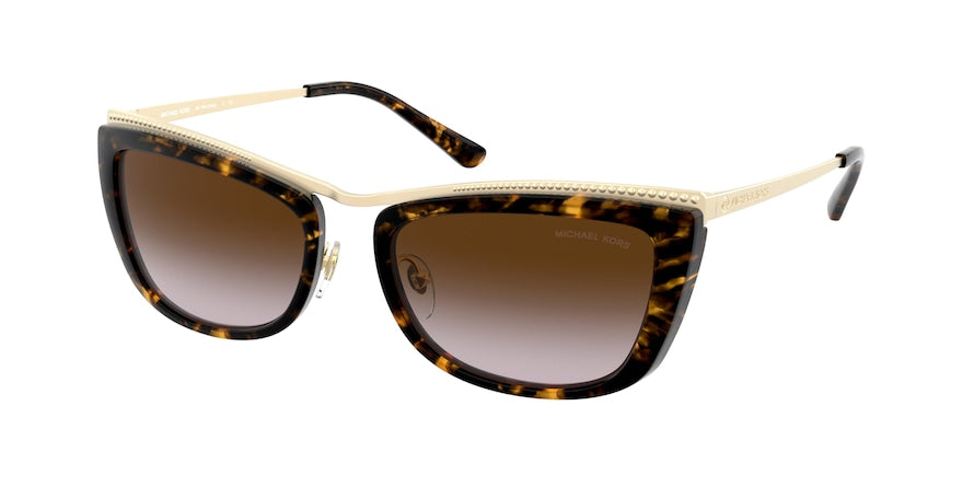 Michael Kors ZARIA MK1064 Rectangle Sunglasses  101413-LIGHT GOLD 56-19-145 - Color Map gold