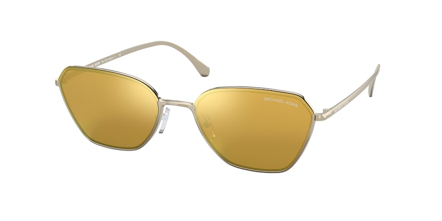 Michael Kors DELPHI MK1081 Irregular Sunglasses  10145A-LIGHT GOLD 56-18-140 - Color Map gold