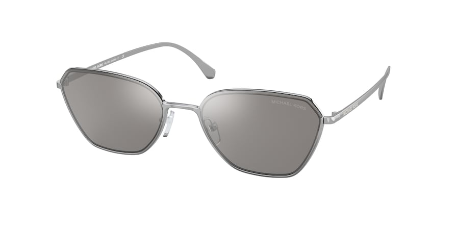 Michael Kors DELPHI MK1081 Irregular Sunglasses  10146G-SILVER 56-18-140 - Color Map silver