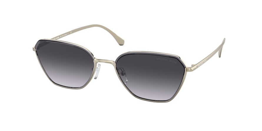 Michael Kors DELPHI MK1081 Irregular Sunglasses  10148G-LIGHT GOLD 56-18-140 - Color Map gold