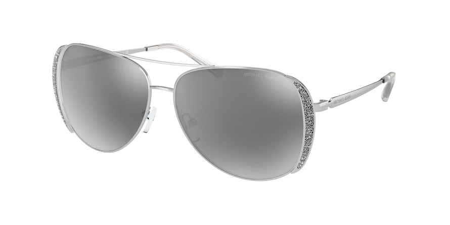 Michael Kors CHELSEA GLAM MK1082 Pilot Sunglasses  10056G-SILVER 58-13-140 - Color Map silver