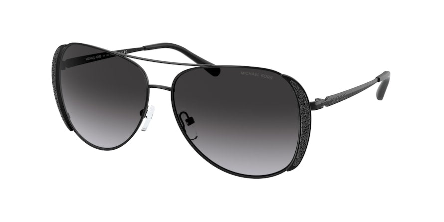 Michael Kors CHELSEA GLAM MK1082 Pilot Sunglasses  10618G-BLACK 58-13-140 - Color Map black