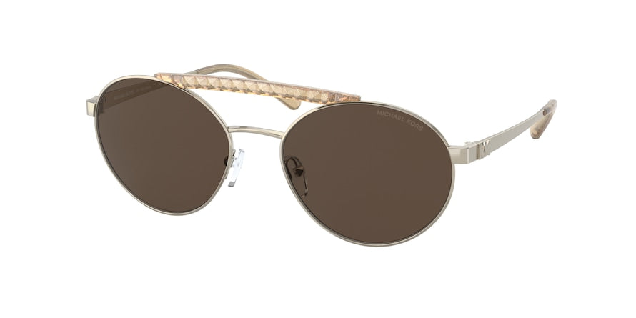 Michael Kors MILOS MK1083 Pilot Sunglasses  101473-LIGHT GOLD 55-18-140 - Color Map gold