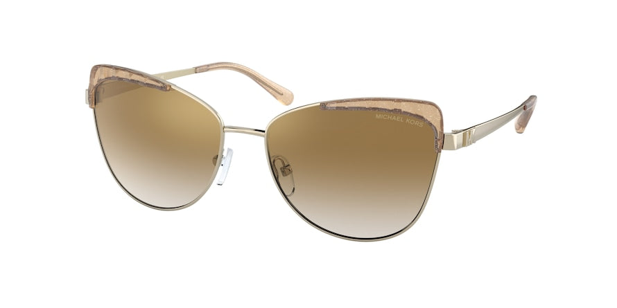 Michael Kors SAN LEONE MK1084 Cat Eye Sunglasses  10146E-LIGHT GOLD 56-16-140 - Color Map gold