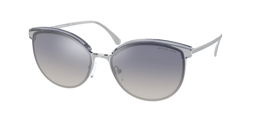 Michael Kors MAGNOLIA MK1088 Round Sunglasses  1005V6-SILVER 59-16-140 - Color Map silver