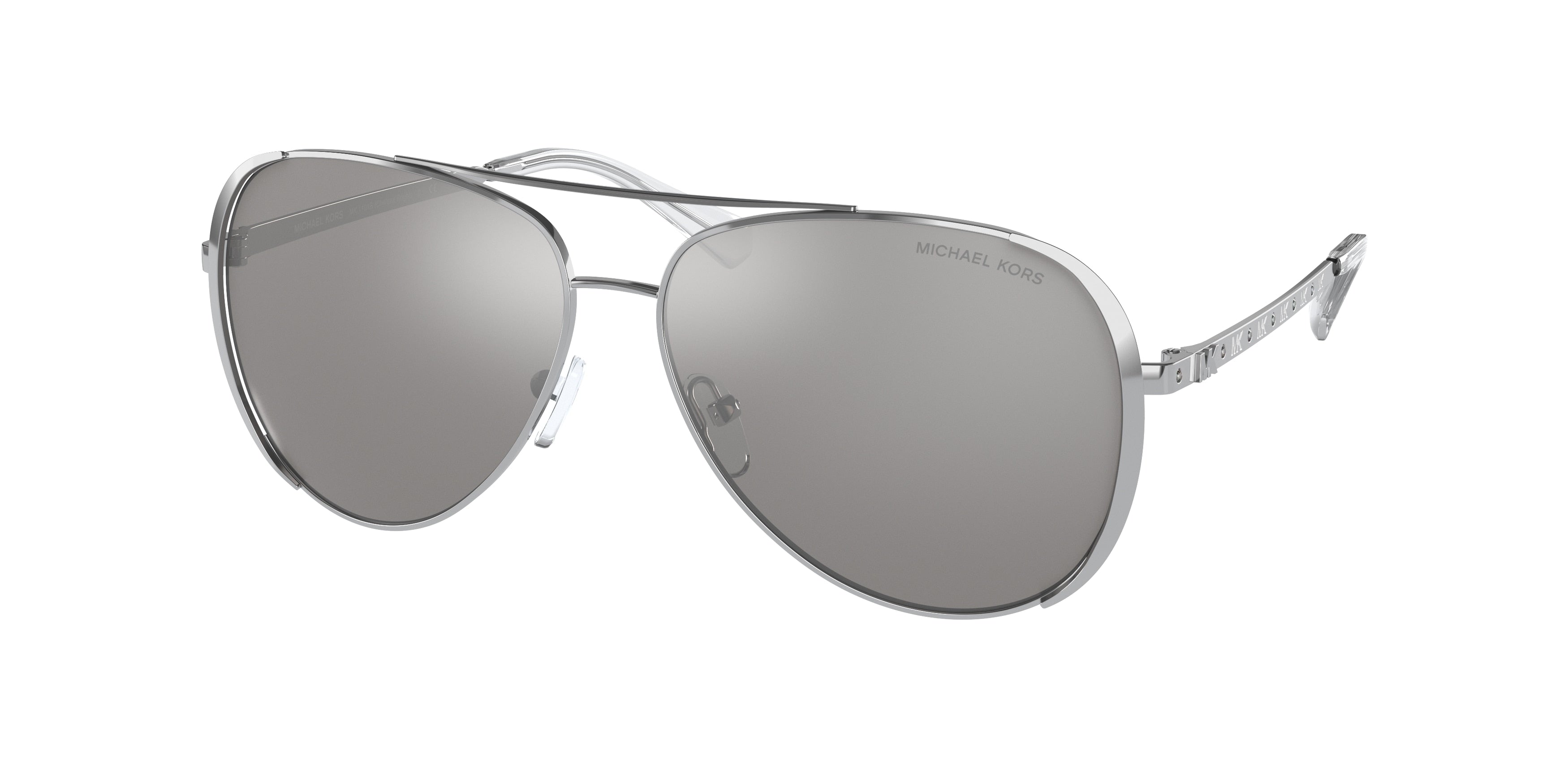 Michael Kors CHELSEA BRIGHT MK1101B Pilot Sunglasses  11536G-Silver 60-140-13 - Color Map Silver