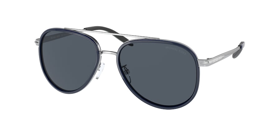 Michael Kors RICHMOND MK1104 Pilot Sunglasses  100487-SHINY SILVER 57-16-145 - Color Map gunmetal