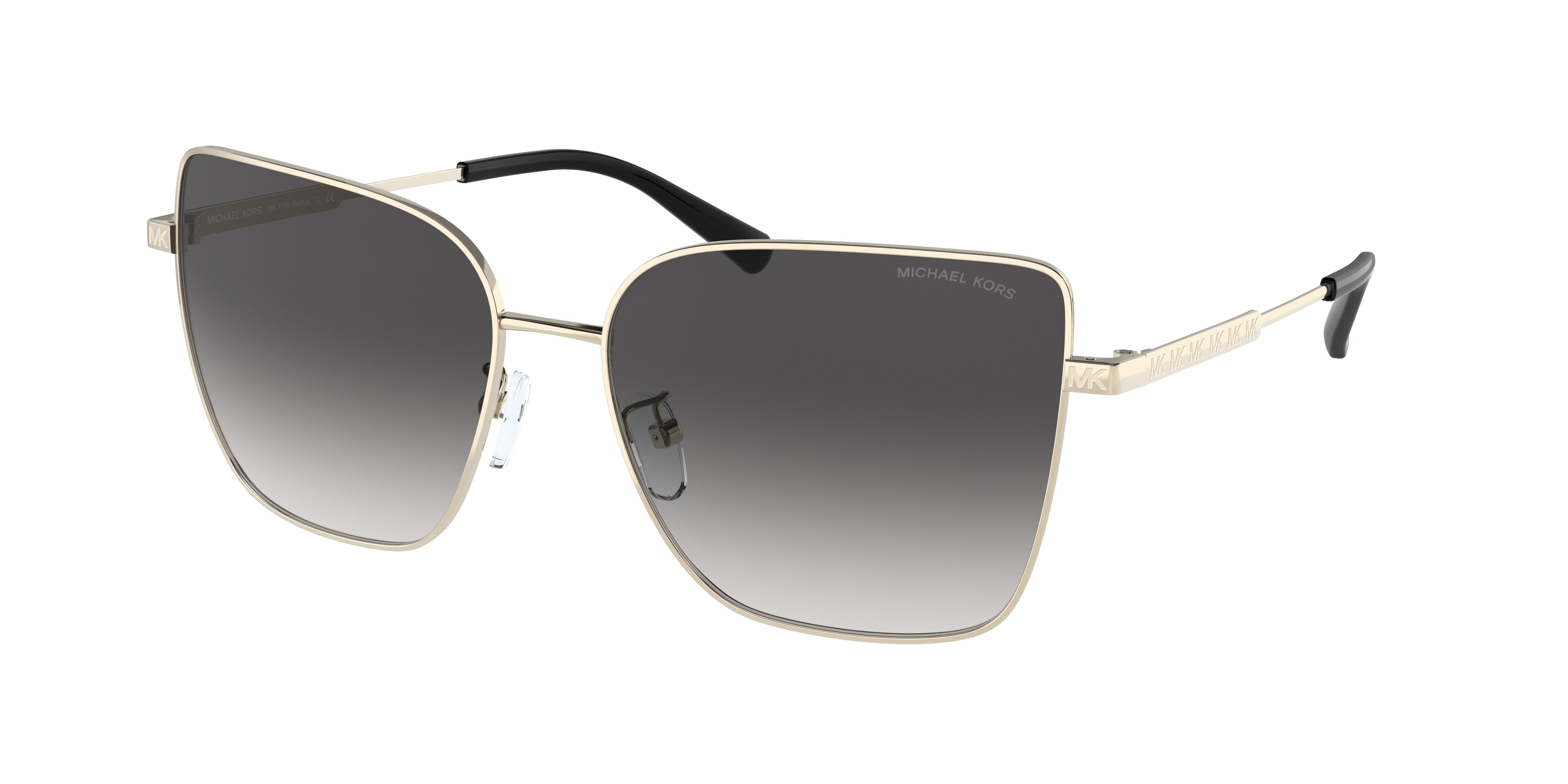 Michael Kors BASTIA MK1108 Butterfly Sunglasses  10148G-Light Gold 59-145-16 - Color Map Gold