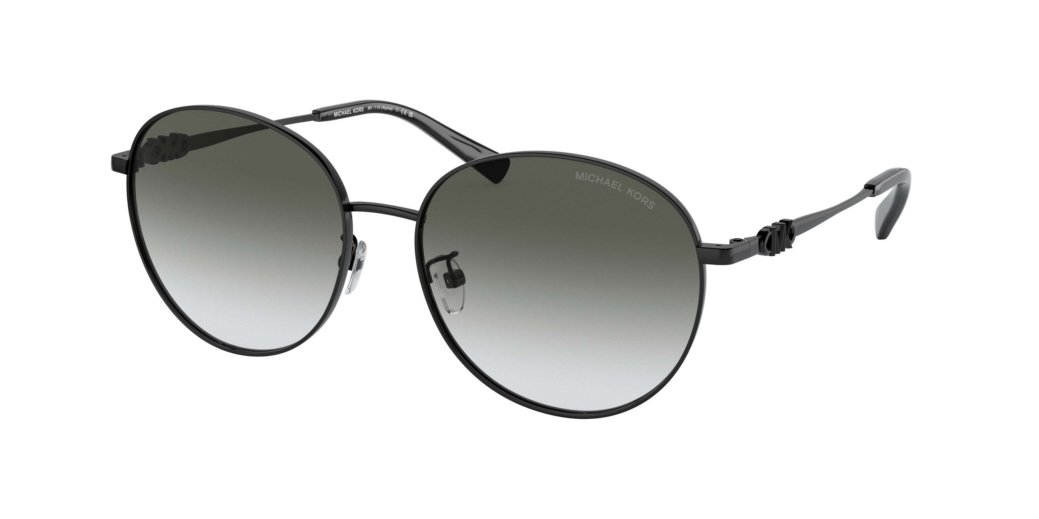 Michael Kors ALPINE MK1119 Round Sunglasses  10058E-Shiny Black 57-140-16 - Color Map Black