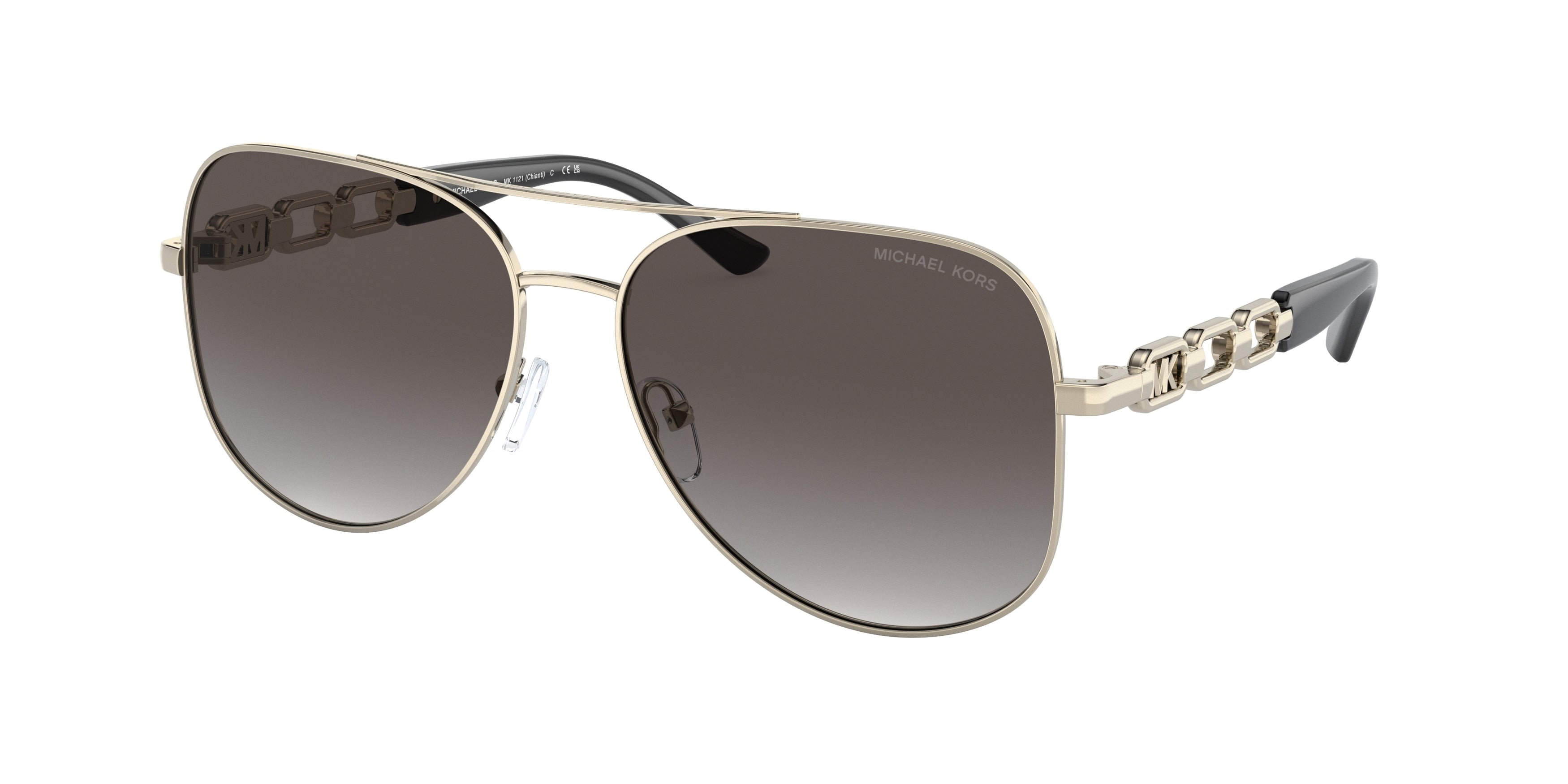Michael Kors CHIANTI MK1121 Pilot Sunglasses  10148G-Light Gold 58-140-15 - Color Map Gold
