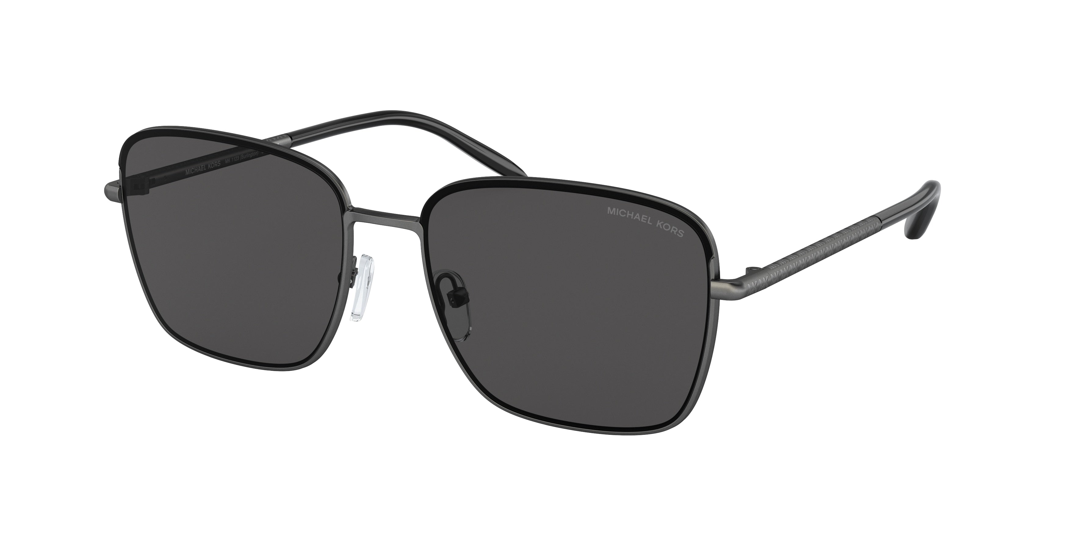 Michael Kors BURLINGTON MK1123 Square Sunglasses  100287-Matte Gunmetal 57-145-16 - Color Map Grey