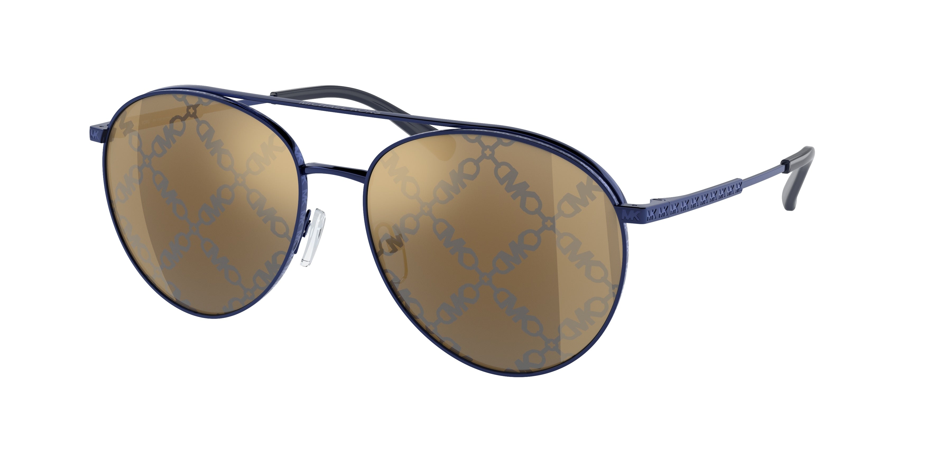 Michael Kors ARCHES MK1138 Pilot Sunglasses  1895AM-Navy Metal 58-145-16 - Color Map Gold Empire