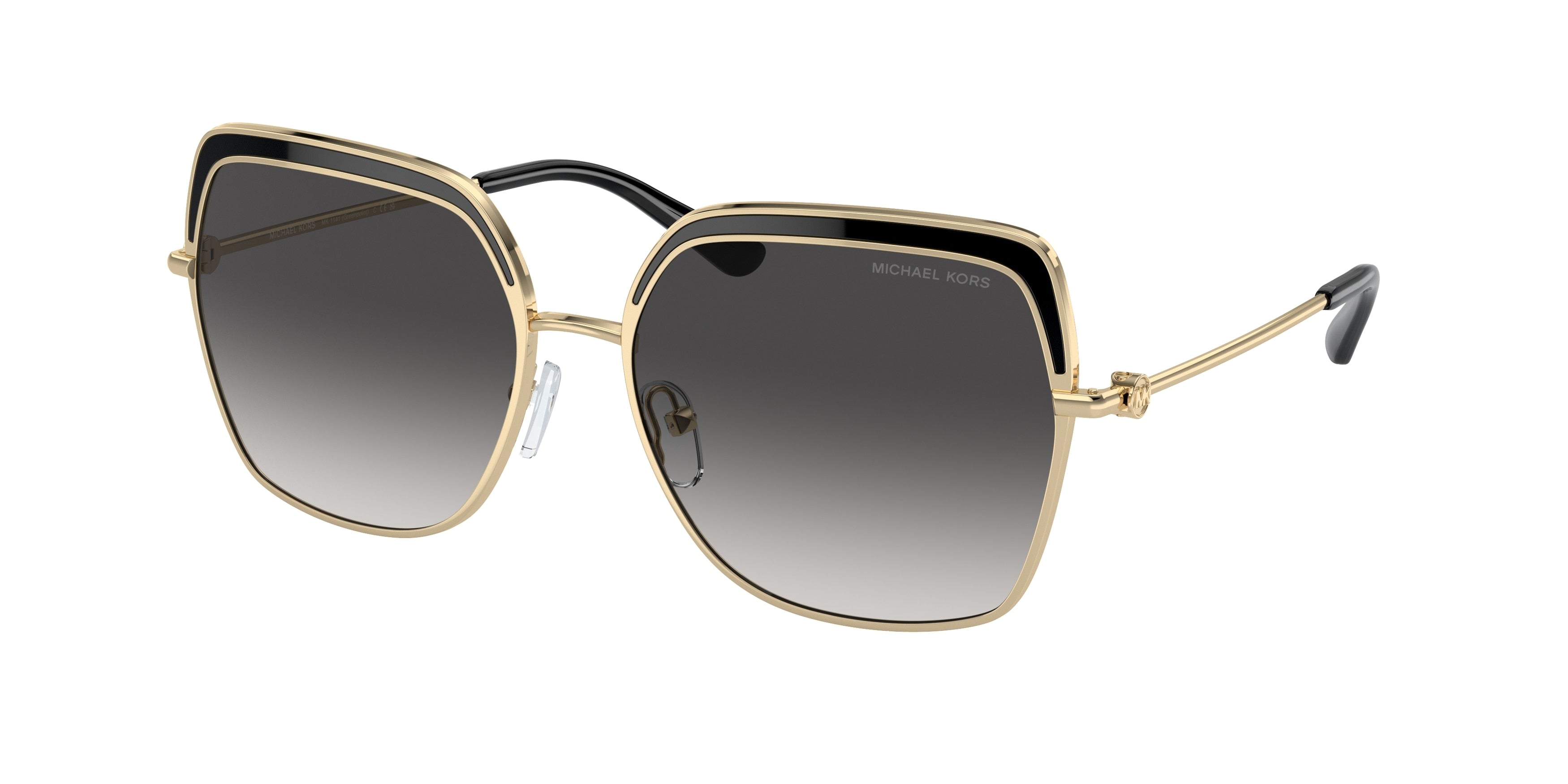 Michael Kors GREENPOINT MK1141 Square Sunglasses  10148G-Light Gold 57-140-16 - Color Map Gold
