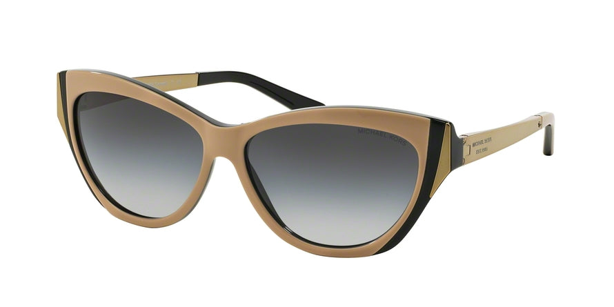 Michael Kors CANEEL MK2005 Cat Eye Sunglasses  303511-TAUPE/BLACK 57-13-135 - Color Map honey